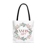 Merry Christmas Gift Tote Bags White, Reusable Canvas Tote Bags, Available in Different Size - Infinite Pack
